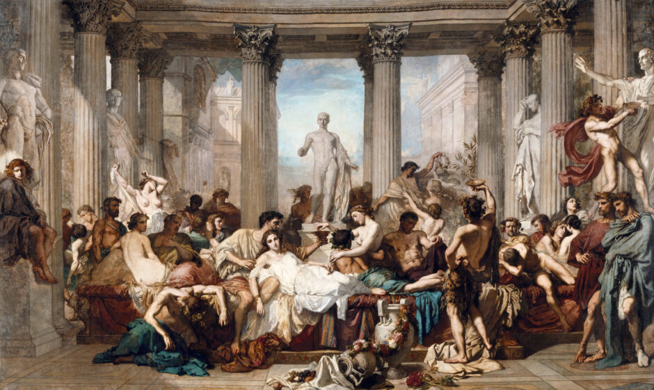 THOMAS COUTURE Los Romanos de la Decadencia Museo de Orsay 1847. Oleo sobre lienzo 472 x 772 cm